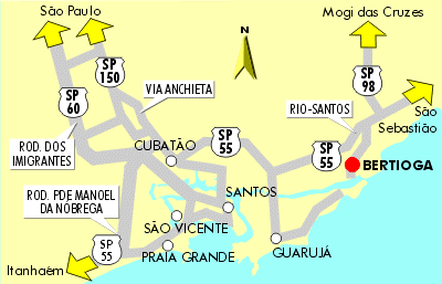 Mapa de Bertioga